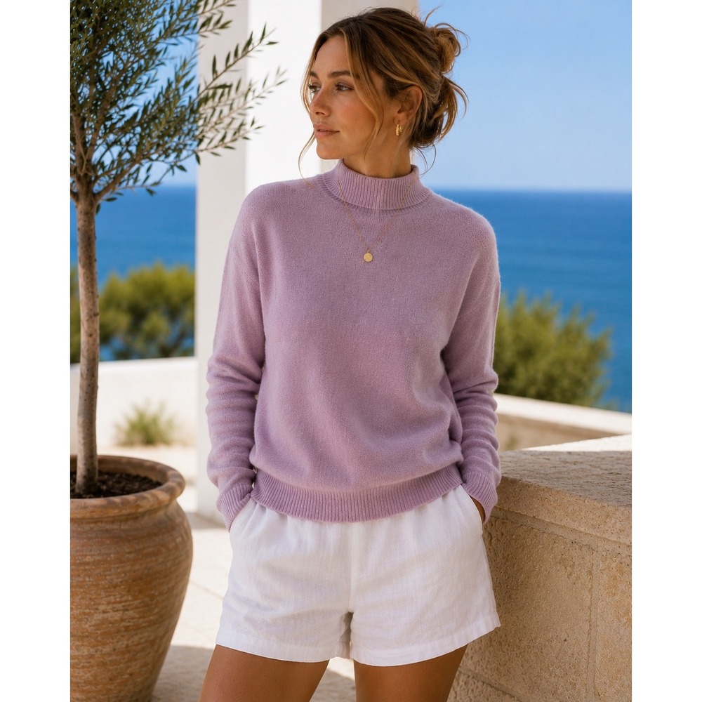 Samsoe‎ Samsoe Anour Crewneck Sweater Womens XS Lilac Purple Alpaca Merino Wool